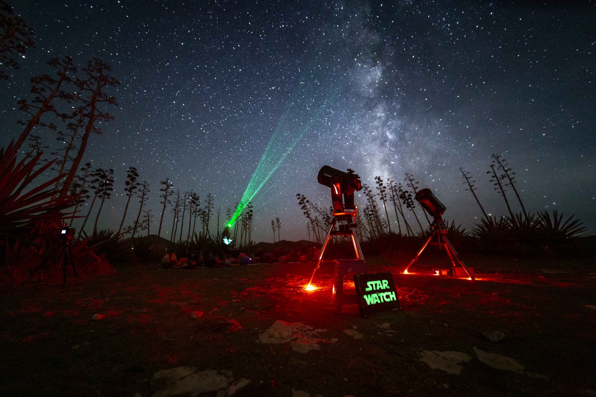Telescopios en actividad de astroturismo en cabo de gata